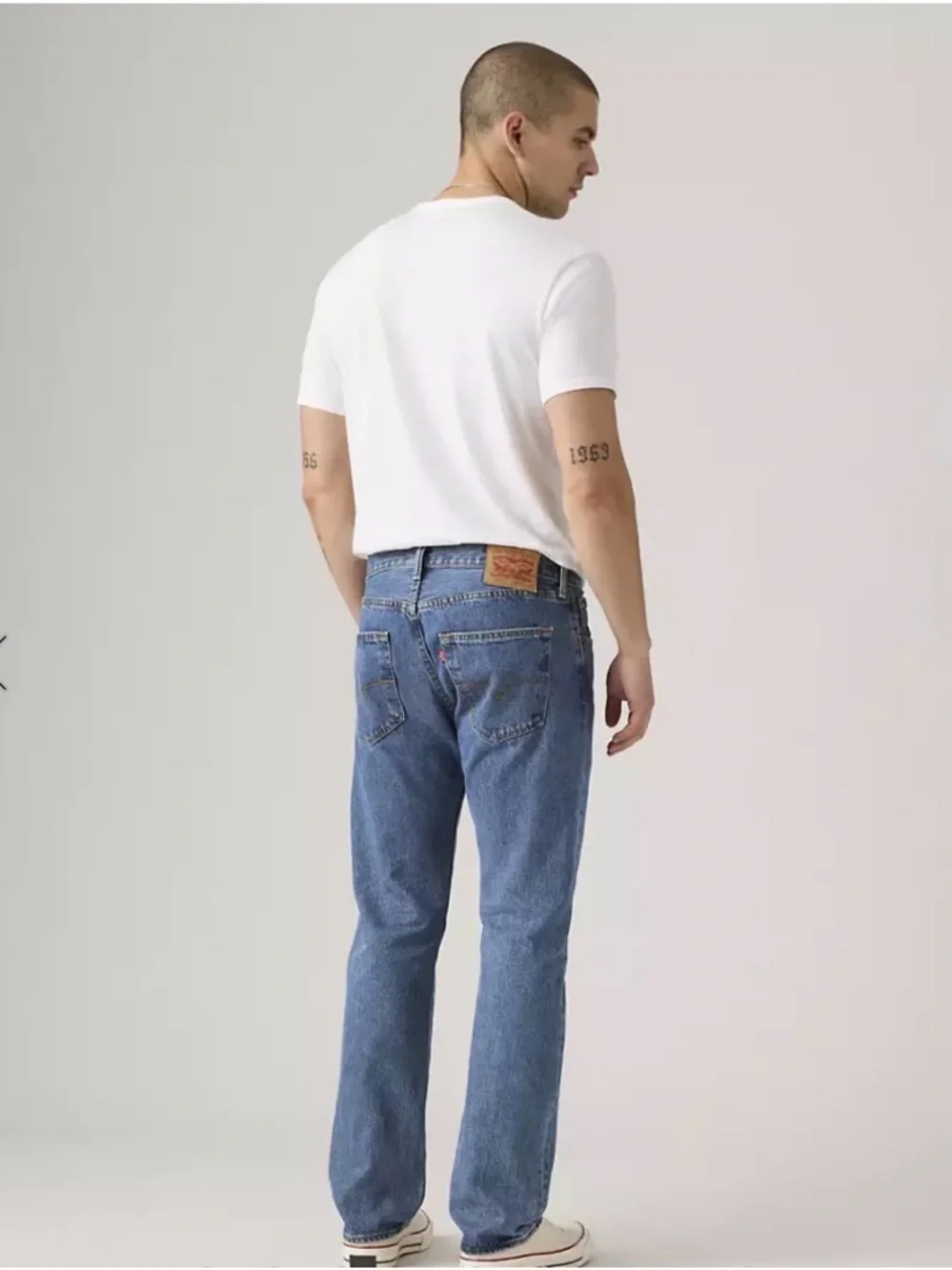 Levi's Men's Original Vintage 501 Button Fly Straight Leg Blue Jeans